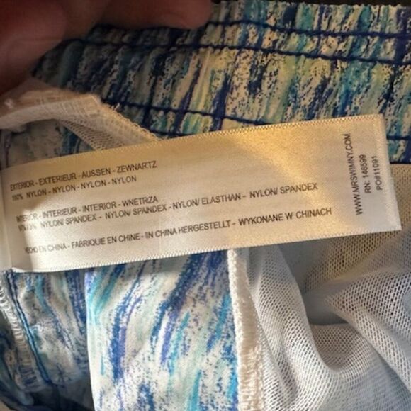 Mr. Swim Paint Smudge Swim Trunks in Blue and White Size Small (NWT) - Picture 9 of 14